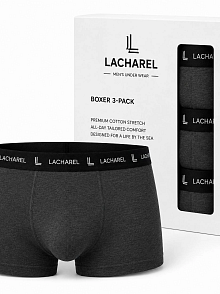 Erkek Likralı Pamuklu Nefes Alan Penye Boxer 3'lü Paket - Füme