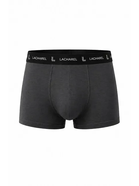 Erkek Likralı Pamuklu Nefes Alan Penye Boxer 3'lü Paket - Füme