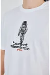 Erkek Baskılı T-shirt Kısa Kol Bisiklet Yaka Regular Fit Rahat Kalıp Günlük Tişört - Beyaz