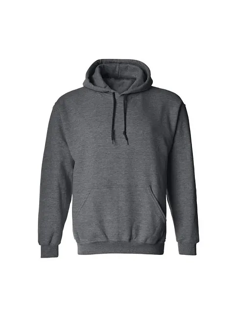 Erkek 3 İplik Pamuklu Kapüşonlu Cepli Oversize Hoodie Sweatshirt - Füme