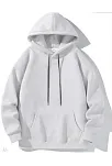 Kadın Kapüşonlu Kanguru Cepli 3 İplik Pamuklu Oversize Hoodie Sweatshirt -  Gri