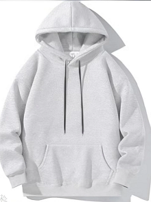 Kadın Kapüşonlu Kanguru Cepli 3 İplik Pamuklu Oversize Hoodie Sweatshirt -  Gri