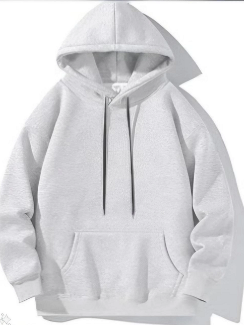 Kadın Kapüşonlu Kanguru Cepli 3 İplik Pamuklu Oversize Hoodie Sweatshirt -  Gri