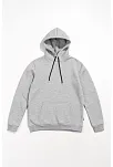 Kadın Kapüşonlu Kanguru Cepli 3 İplik Pamuklu Oversize Hoodie Sweatshirt -  Gri