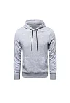 Erkek 3 İplik Pamuklu Kapüşonlu Cepli Oversize Hoodie Sweatshirt - Gri
