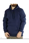 Erkek 3 İplik Pamuklu Kapüşonlu Cepli Oversize Hoodie Sweatshirt - Lacivert