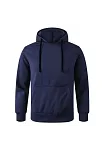 Erkek 3 İplik Pamuklu Kapüşonlu Cepli Oversize Hoodie Sweatshirt - Lacivert