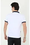 Erkek Polo Yaka Tişört Slim Fit Baskılı Kısa Kol T-shirt - Beyaz