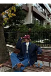 Kadın Jeans Detaylı Cıtcıtlı Ceket Mont - Lacivert