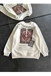 Kadın Bisiklet Yaka Kilim Halı Baskılı 3 İplik Pamuklu Sweatshirt - Beyaz