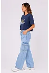 Kadın Kedi Baskılı Oversize Crop Tişört Salaş Basic Yarım Kol T-shirt - Lacivert Kadın Kedi Baskılı Oversize Crop Tişört Salaş Basic Yarım Kol T-shirt - Lacivert