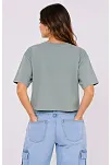 Kadın Kedi Baskılı Oversize Crop Tişört Salaş Basic Yarım Kol T-shirt - Mint Yeşili Kadın Kedi Baskılı Oversize Crop Tişört Salaş Basic Yarım Kol T-shirt - Mint Yeşili