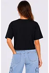 Kadın Kedi Baskılı Oversize Crop Tişört Salaş Basic Yarım Kol T-shirt - Siyah Kadın Kedi Baskılı Oversize Crop Tişört Salaş Basic Yarım Kol T-shirt - Siyah