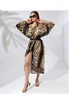 Kadın Rahat Kesim Şifon Kimono - Leopar