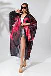 Kadın Rahat Kesim Şifon Kimono - Siyah