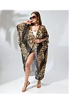 Kadın Rahat Kesim Şifon Kimono - Leopar