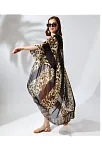 Kadın Rahat Kesim Şifon Kimono - Leopar