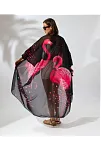 Kadın Rahat Kesim Şifon Kimono - Siyah