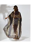Kadın Rahat Kesim Şifon Kimono - Leopar