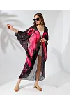 Kadın Rahat Kesim Şifon Kimono - Siyah