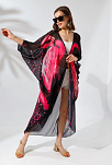 Kadın Rahat Kesim Şifon Kimono - Siyah
