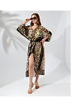 Kadın Rahat Kesim Şifon Kimono - Leopar
