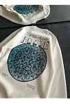 Kadın 3 İplik Pamuklu Bisiklet Yaka Baskılı Sweatshirt - Beyaz