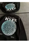 Kadın 3 İplik Pamuklu Bisiklet Yaka Baskılı Sweatshirt - Siyah