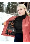 Kadın Premium Doğal Deri Ceket - Bordo