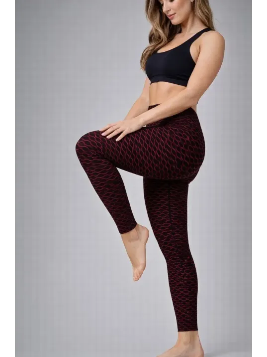 Kadın Yüksek Bel Toparlayıcı Likralı Büzgülü Tayt - Kırmızı Kadın Yüksek Bel Toparlayıcı Likralı Büzgülü Tayt - Kırmızı