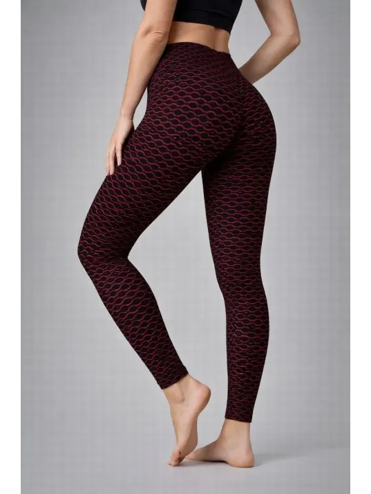 Kadın Yüksek Bel Toparlayıcı Likralı Büzgülü Tayt - Kırmızı Kadın Yüksek Bel Toparlayıcı Likralı Büzgülü Tayt - Kırmızı