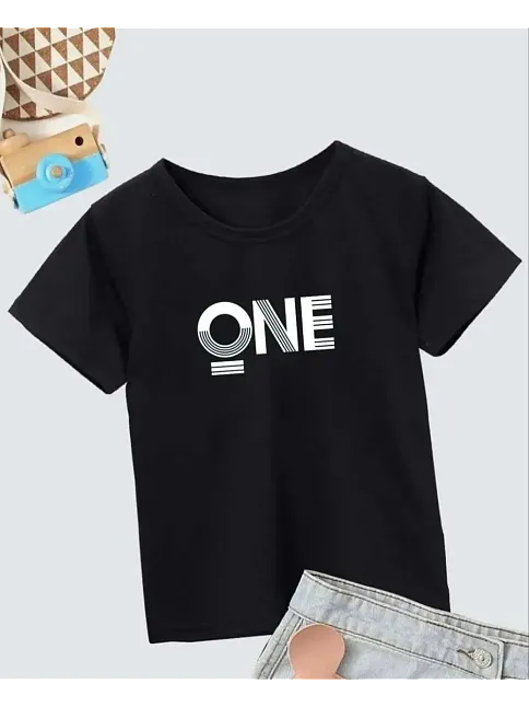 Erkek Çocuk Baskılı T-shirt - Siyah