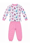 Kız Çocuk Premium Penye Kedi Desenli Uzun Kollu Pijama Takımı 2-11 Yaş - Pembe