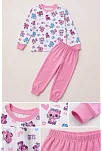 Kız Çocuk Premium Penye Kedi Desenli Uzun Kollu Pijama Takımı 2-11 Yaş - Pembe