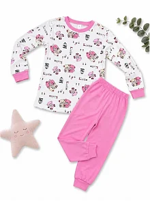 Kız Çocuk Premium Penye Koala Desenli Uzun Kollu Pijama Takımı 2-11 Yaş - Pembe
