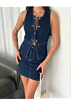 Kot Jeans Etekli İkili Takım - Lacivert