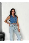 Kot Jeans Kadın Yelek - Mavi