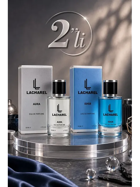 Lacharel Aura Ve Edge 2'li Erkek Parfüm Seti Eau De Parfum 2x50 Ml