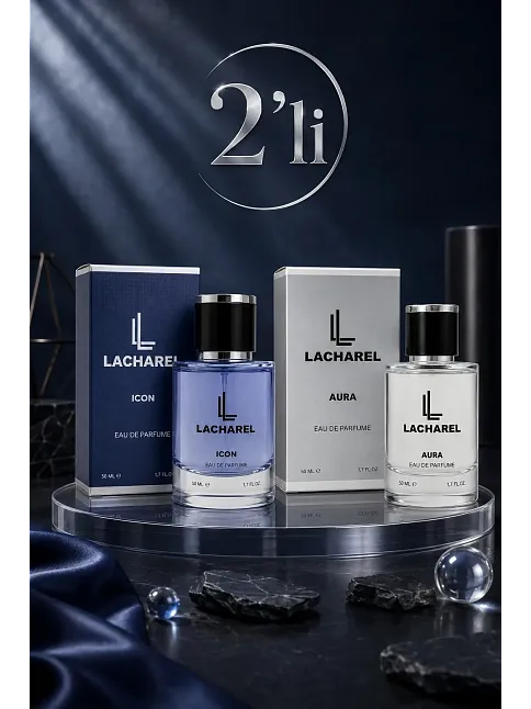 Lacharel Icon Ve Aura 2'li Erkek Parfüm Seti Eau De Parfum 2x50 Ml