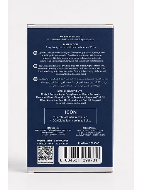 Lacharel Icon Ve Aura 2'li Erkek Parfüm Seti Eau De Parfum 2x50 Ml