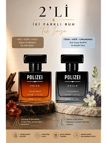 Polizei 2'li Erkek Parfüm Edp 50 Ml Kalıcı Odunsu Ve Fresh Koku