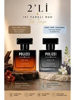 Polizei 2'li Erkek Parfüm Edp 50 Ml Kalıcı Odunsu Ve Fresh Koku