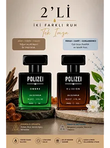 Polizei 2'li Erkek Parfüm Edp 50 Ml Kalıcı Odunsu Ve Fresh Koku