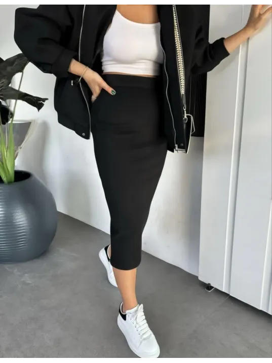 Ryse Kadın Mevsim Kaşe Fermuarlı Ceket Etek Takım Kaşmir Ceket Etekli İkili - Etek Takım Ryse Kadın Mevsim Kaşe Fermuarlı Ceket Etek Takım Kaşmir Ceket Etekli İkili - Etek Takım