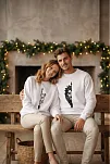 Oversize Bisiklet Yaka Sevgililer Günü Baskılı Sweatshirt - Beyaz Oversize Bisiklet Yaka Sevgililer Günü Baskılı Sweatshirt - Beyaz