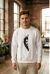 Oversize Bisiklet Yaka Sevgililer Günü Baskılı Sweatshirt - Beyaz Oversize Bisiklet Yaka Sevgililer Günü Baskılı Sweatshirt - Beyaz