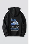 Sevgililer Günü Araba Temalı Baskılı Oversize Kapüşonlu Sweatshirt Hoodie - Siyah Sevgililer Günü Araba Temalı Baskılı Oversize Kapüşonlu Sweatshirt Hoodie - Siyah