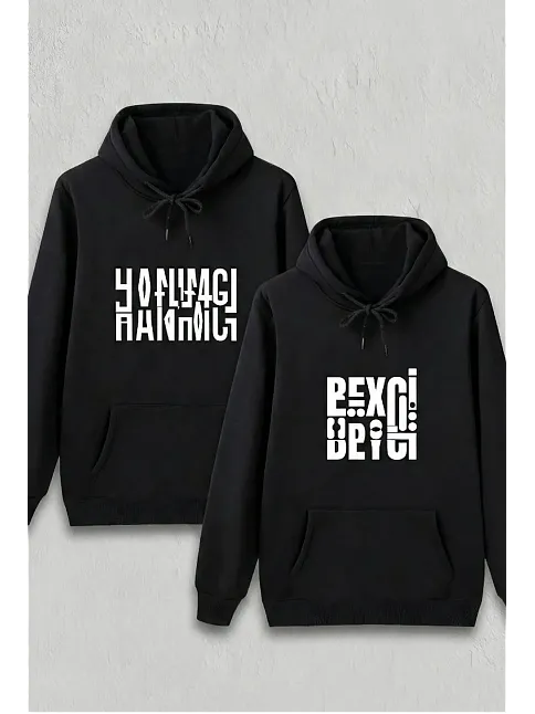 Sevgililer Günü Hanımcı Hediye Baskılı Oversize Kapüşonlu Sweatshirt - Siya Sevgililer Günü Hanımcı Hediye Baskılı Oversize Kapüşonlu Sweatshirt - Siya