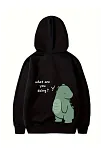 Sevgililer Günü Baskılı Oversize Kapüşonlu Sweatshirt Hoodie - Siyah Sevgililer Günü Baskılı Oversize Kapüşonlu Sweatshirt Hoodie - Siyah