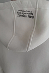 Kadın Oversize Kapüşonlu Cepli Baskılı 3 İplik Pamuklu Hoodie Sweatshirt - Beyaz
